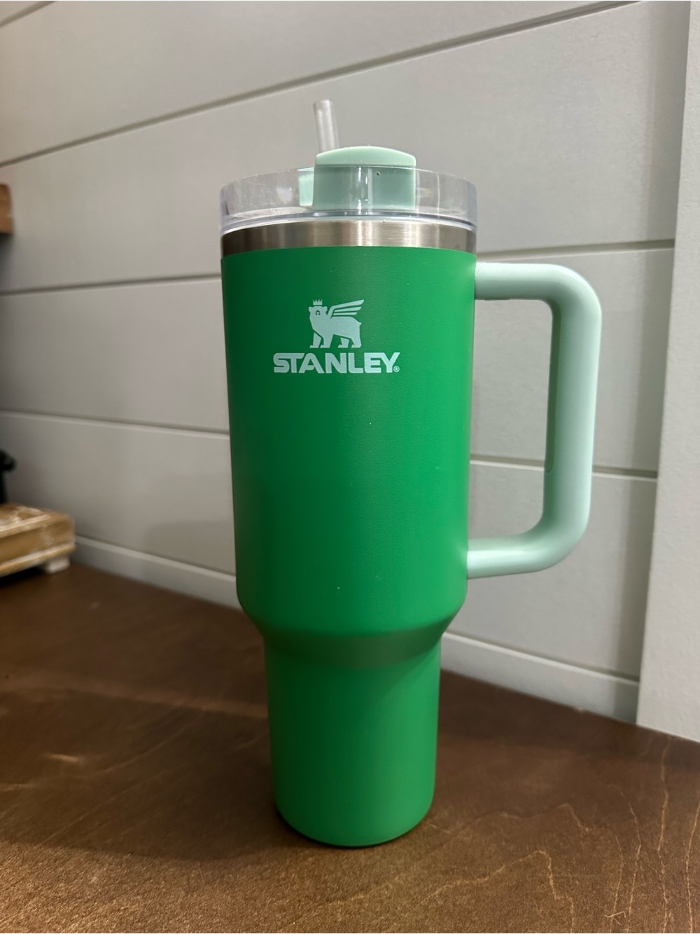 Stanley Green Travel Tumbler with Mint Handle